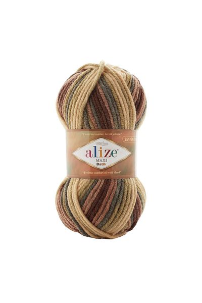 Alize 5 τμχ Superlana Maxi Tie Dye 7804 Χοντρό νήμα πλεξίματος στο χέρι Maxi γιλέκο Ζακέτα νήμα Κασκόλ Beanie νήμα πουλόβερ 7804