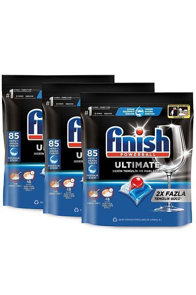Finish Ultimate All in One Dishwasher Detergent Capsule Tablet 255 Pieces (85 X 3 Pieces)