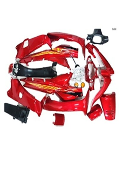 Genel Markalar Cup Kaporta Seti Sticerli (far Stop Dahil) Çelik Kırmızı