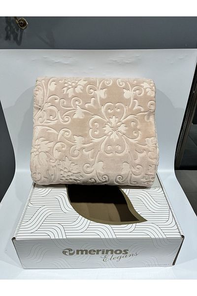 Merinos بطانية إليجانس مزدوجة - بودرة