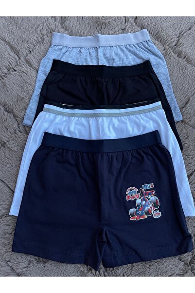 Şenay Erkek çocuk %95 pamuklu 4’li set baskılı desenli boxer