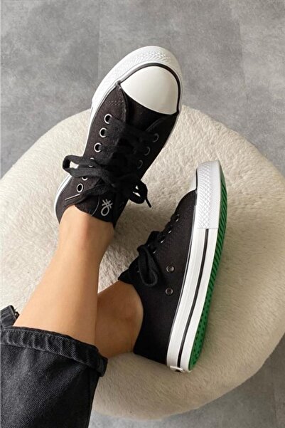 Benetton Bn-30196 Unisex Sneaker Ayakkabı Siyah 36-40