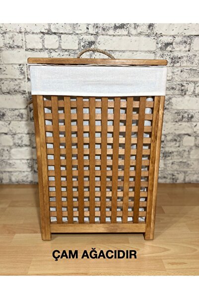 ADA Ahşap oyma ve çerçevecilik Ahşap Çamaşır Sepeti 65x42