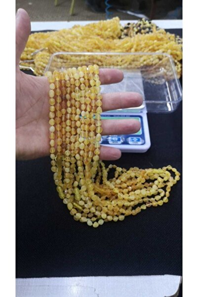 Budakoğulları Cilasız Doğal Orjinal Yetişkin Damla Kehribar Kolye