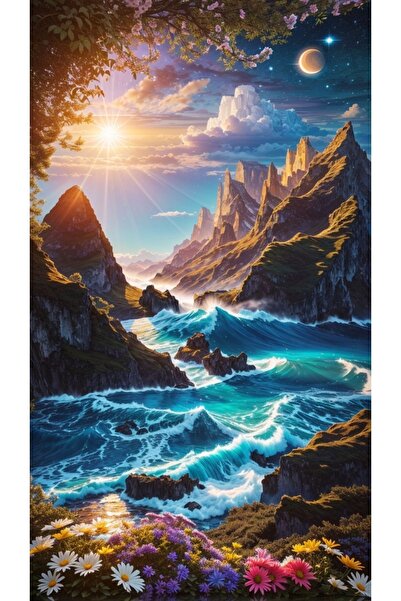 Genel Markalar Renkli Baskılı Sayılarla Boyama Hobi Seti (Çerçeveli) 40x50 cm...