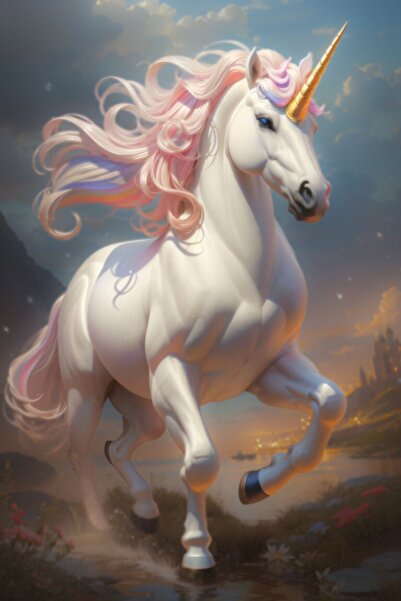 LİLYHOBBYLAND Sayılarla Boyama Hobi Seti Renkli Baskılı (ÇERÇEVELİ) 40x50 Cm:...