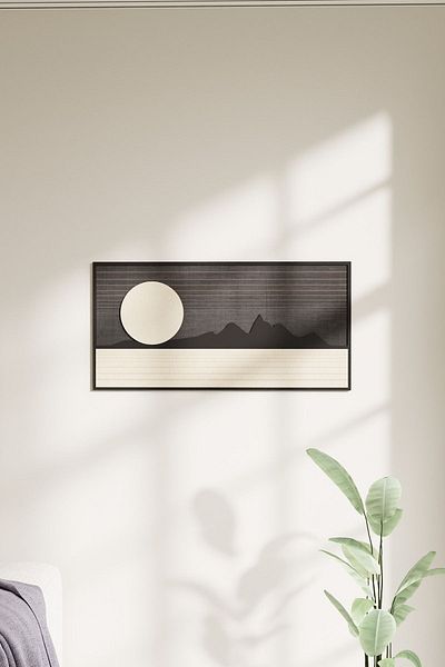 acargrafik Masă decorativă din lemn cu design minim de munte