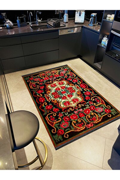 Rugs Modern Halı Alya Koleksiyonu Kırmızı Güller Desenli Dokuma Taban Modern ...
