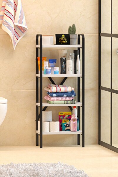 Cosargroup Banyo Düzenleyici Banyo Dolabı Çok Amaçlı Dolap 4 Katlı Metal Bany...