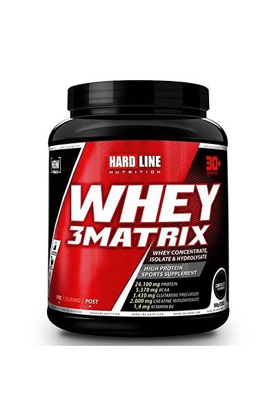 Hardline Nutrition Whey 3 Matrix 908 Gr Chocolate Flavored Protein Powder (Helal Certified)