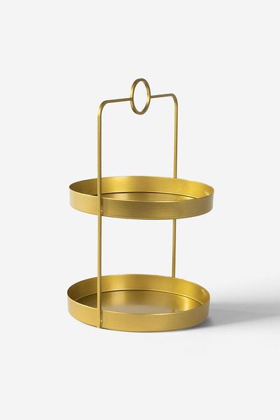 Rarart Concept Χρυσός μεταλλικός οργανωτής 2 επιπέδων - Organizer πολλαπλών χρήσεων - Luna Prizma
