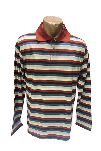BURSPA Ανδρικό Slim Fit Lycra Εποχιακό T-shirt - Μακρυμάνικο γιακά