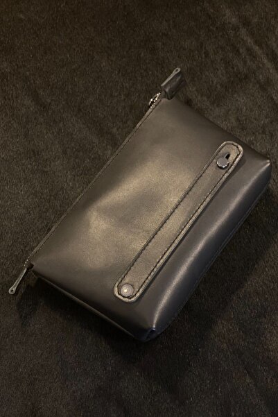 MAT Deri Black Genuine Leather Men's Handbag - Portfolio, Travel, Care Wallet