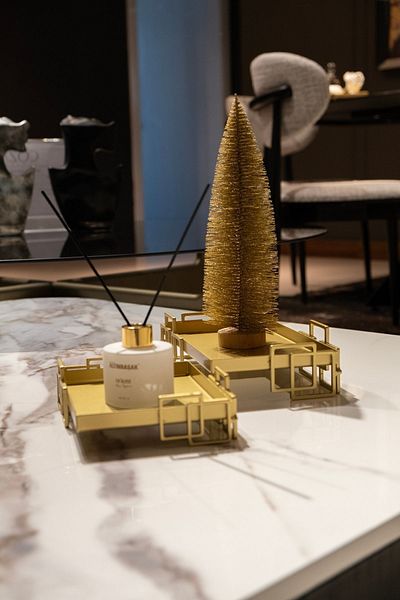 Rarart Concept Δίσκος παρουσίασης Natty Gold Square Footed 2 τεμαχίων - Organizer πολλαπλών χρήσεων