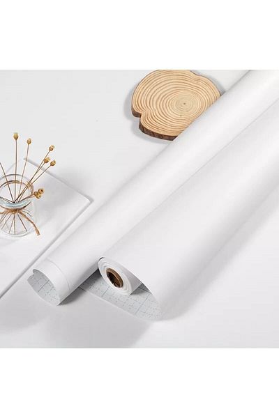 Blue Home Deco Linn Self-Adhesive White Foil / Width: 45 Cm X 5 Mt Length -arzu58650