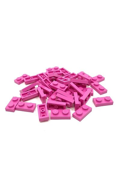 LEGO Moc Custom Accessory Creator Plate - Flat Brick, Dark Pink, 4 Pieces to Ship