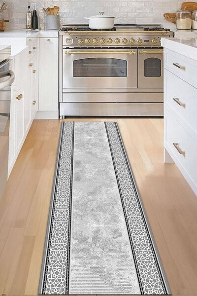 Bir Aksesuar Mutfak Halısı Desenli Dijital Baskı Yıkanabilir Kaymaz Taban Inc...