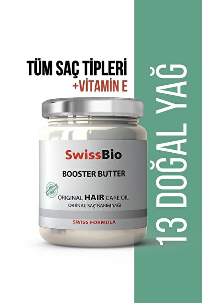 SwissBio Booster Butter 13 Doğal Yağ Içeren Besleyici Saç Bakım Yağı 200 ml