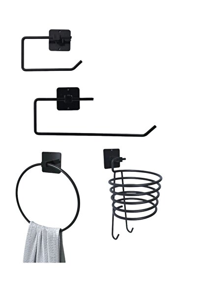 Patulya Aksesuar ورق تواليت لاصق + منشفة ورقية + منشفة دائرية + مجموعة حامل م...