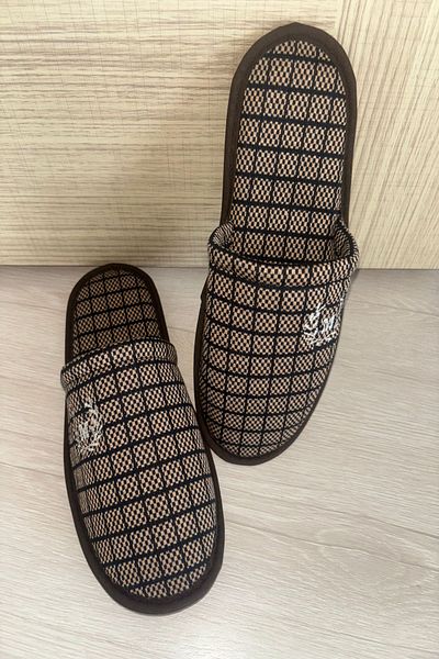İlkem Ανδρικές παντόφλες σπιτιού - Guest, Προίκα, Γαμπρός, Πακέτο και Δώρο Λούτρινο Χαλί Φτηνές Παντόφλες