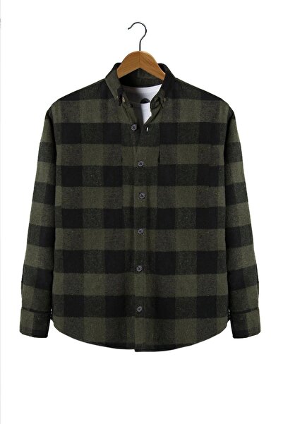 YNGMENCLASS Large Size Oversize Plaid Lumberjack Shirt