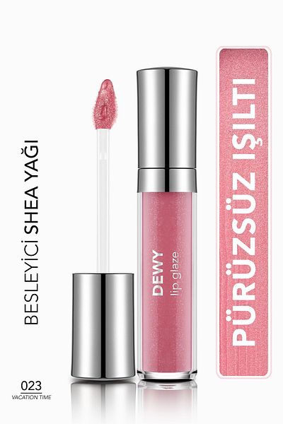 Flormar Dewy Lip Glaze Nourishing Lip Gloss - 023 Vacation Time