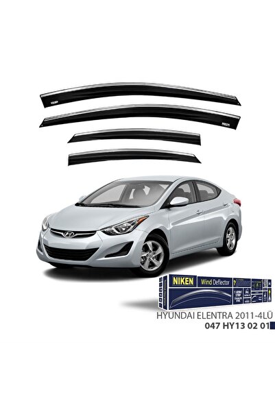 Niken Hyundai Elentra 2011- Kromlu Cam Rüzgarlığı 4 LÜ