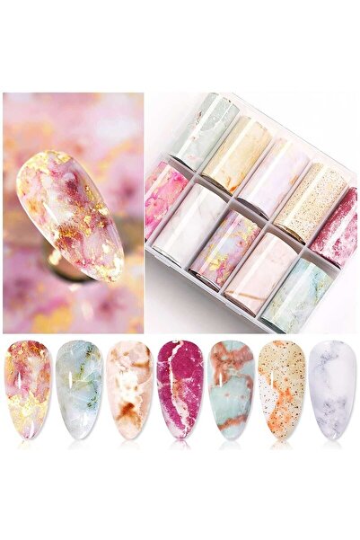 ELLEA NAIL Mermer Desenli Folyo Seti