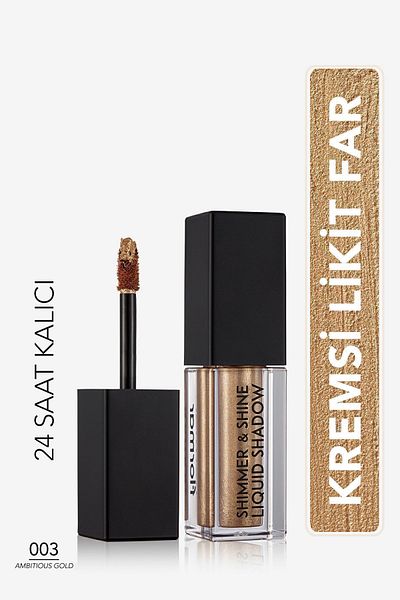 Flormar Liquid Eyeshadow - Shimmer & Shine Liquid Shadow 003 - Ambitious Gold