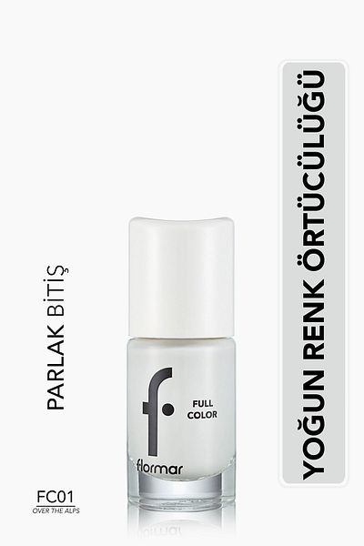 Flormar Intense Pigmented Shiny Nail Polish - Full Color Nail Enamel - Fc01 over the Alps - 8690604310371