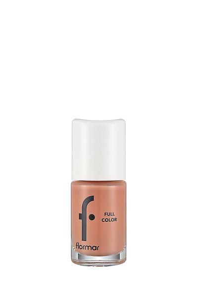 Flormar Shiny Intense Pigmented Nail Polish - Full Color Nail Enamel - Fc45 Peach Sparkler