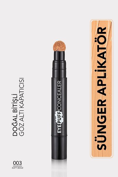 Flormar Natural Finish Creamy Concealer - Eye Puff Concealer - 003 Soft Beige -8682536021746