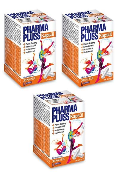 LedaPharma Pharma Pluss 30 Capsule Set of 3 (Equivalent to Pharmaton)