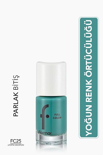 Flormar Shiny Intense Pigmented Full Color Nail Enamel - Utopia Vacation Fc25 - 8690604310616
