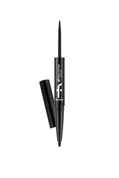 Flormar Black Extreme Tattoo Double Ended Eyeliner and Gel Eye Pencil - 001 Black -8682536061551