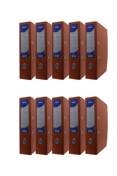 Noki Large Plastic Folder (56411-040) Orange Pack of 10
