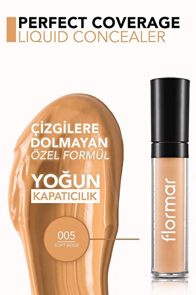 Flormar Likit Kapatıcı - Perfect Coverage Concealer - 005 Soft Beige - 8690604044986