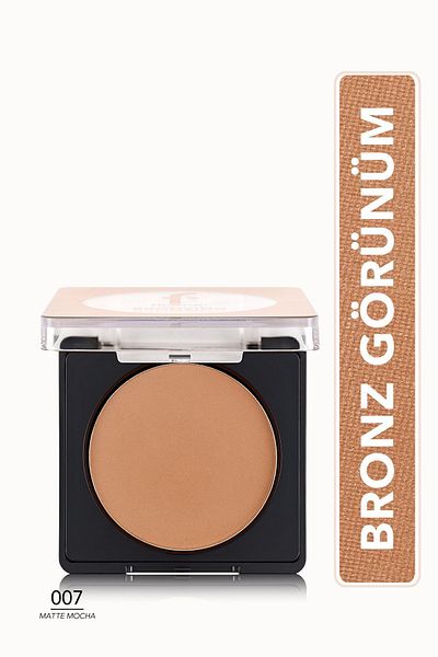 Flormar Intense Pigmented Sparkling Bronzer - Bronzing Powder - 007 Matte Mocha -8682536053457