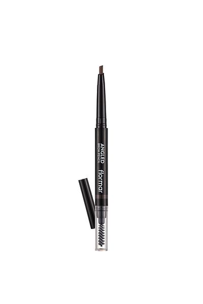 Flormar Eyebrow Pencil & Brush - Angled Brow Pencil Brown8690604572052