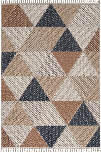 Halı Sepeti Enti Bukle 1405 Sarı Enti Bukle Hav Toz Vermez Hasır Dokulu Etnik...