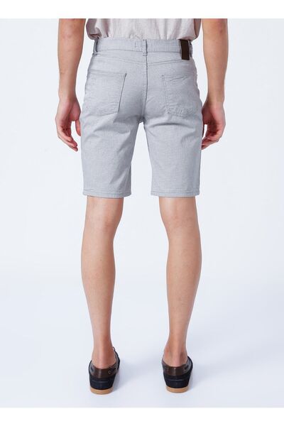 Fabrika Normal Bel Basic Gri Erkek Bermuda Şort Frıda