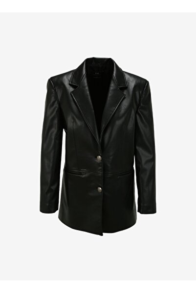 E 4.0 Design Studio x Fabrika Siyah Kadın Bol Kesim Ceket F3WL-CKT W55