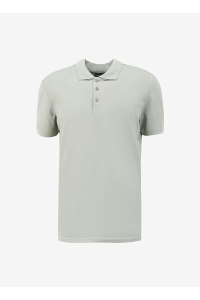 Fabrika Düz Açık Haki Erkek Polo T-Shirt F4SM-TST 0942