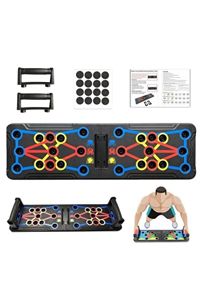 Palmiye Home Şınav Tahtası Aleti Katlanabilir 13 In1 Platformu 20 Bölge Fonks...