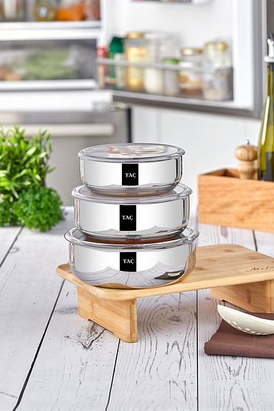 Taç Vitabox 14 Piece Set - Steel Pot and Storage Container