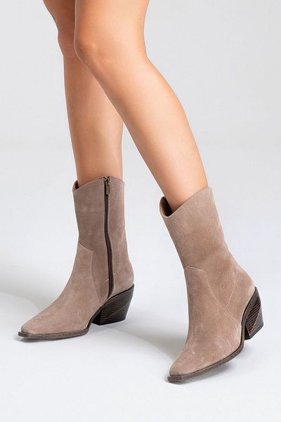 Zeynep Sıradağlı Γυναικείες μπότες Mink Suede Farly Leather