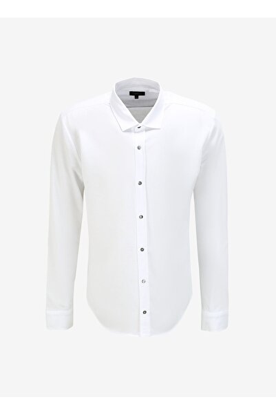 E 4.0 Design Studio x Fabrika Kırık Beyaz Erkek Gömlek F3WM-GML F 16