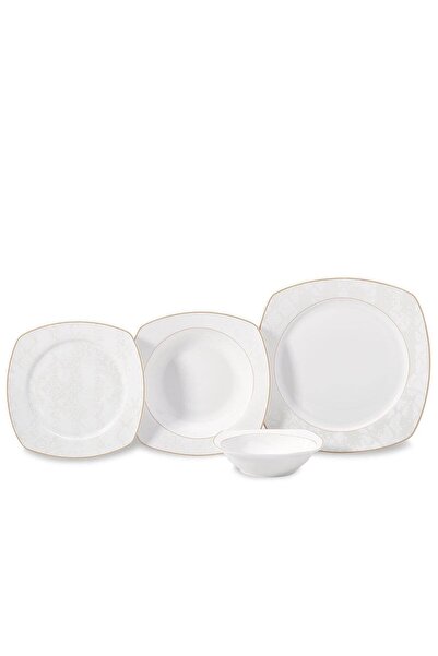 KORKMAZ Mona Collection 60 Parça Kare Yemek Takımı