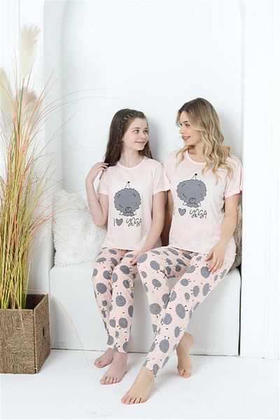 Akbeniz Mother Daughter Family I Love Yoga Πιτζάμες Πωλούνται χωριστά 50101