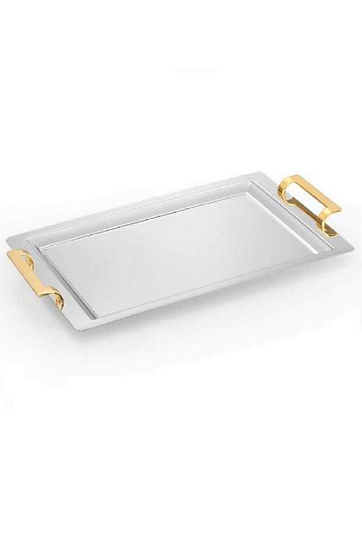 KORKMAZ A1785-01 Gala Gold Serving Tray